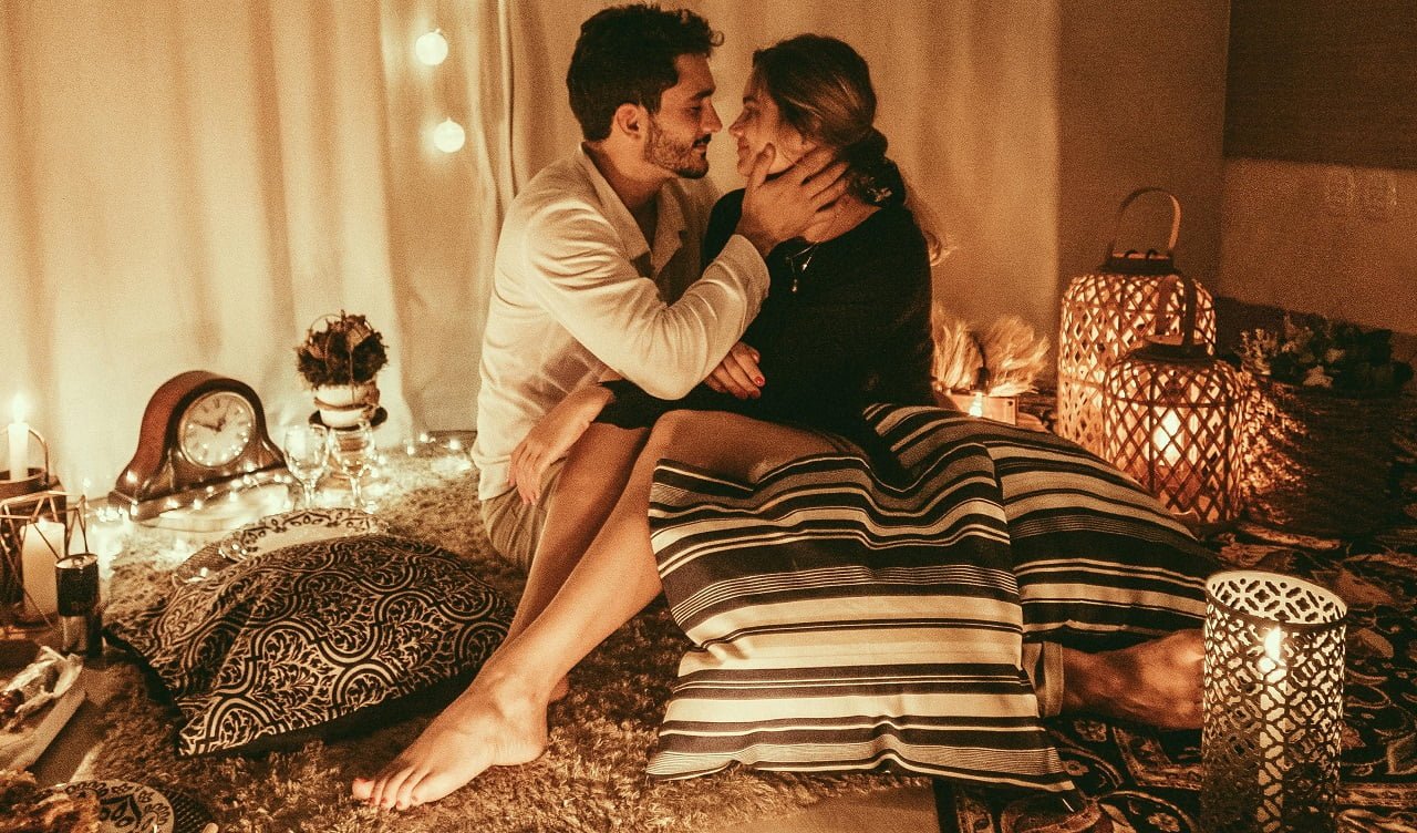 romantic couple night