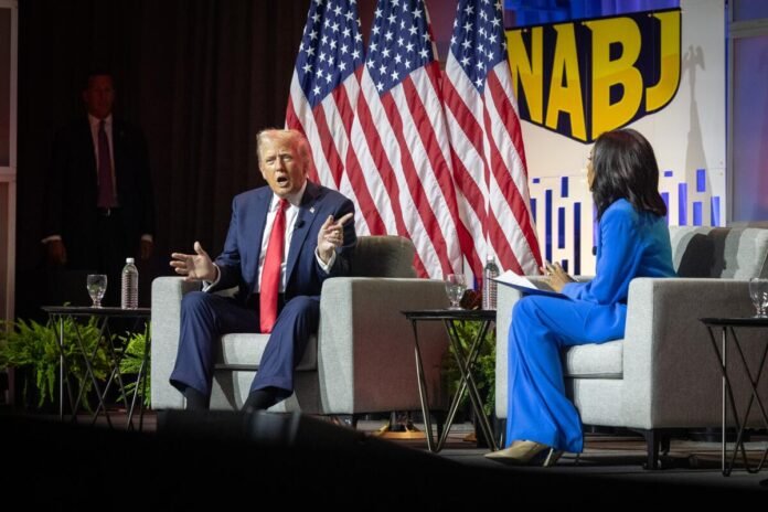“I Didn’t Know She Was Black” Trump Questions Kamala Harris’ Race at Contentious NABJ Event