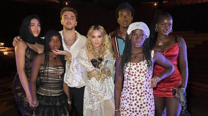 Madonna Shares Rare Photo With All 6 of Her Kids copy2