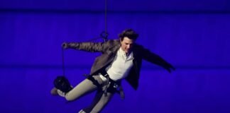 Tom Cruise Hands Paris Olympics Off to Los Angeles in Cross-Country, Skydiving Stunt at Closing Ceremony